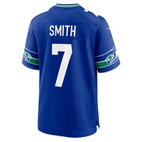 Maillot Nike Geno Smith Royal Seattle Seahawks Throwback Player Game pour homme