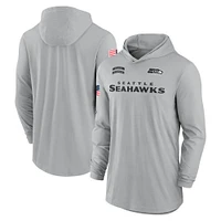 Sweat à capuche léger manches longues et Nike Seattle Seahawks 2024 pour homme, gris