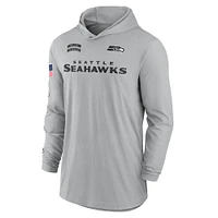 Sweat à capuche léger manches longues et Nike Seattle Seahawks 2024 pour homme, gris