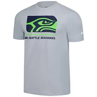 Men's Nike  Gray Seattle Seahawks Lockup Essential T-Shirt