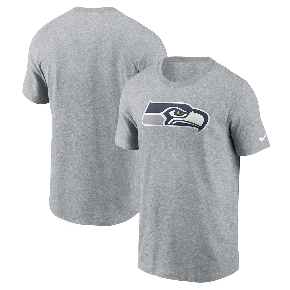 T-shirt essentiel avec logo Nike gris Seattle Seahawks pour homme