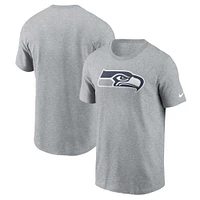 T-shirt essentiel avec logo Nike gris Seattle Seahawks pour homme