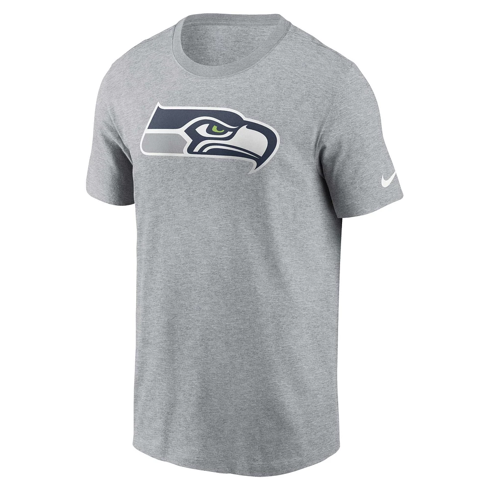 T-shirt essentiel avec logo Nike gris Seattle Seahawks pour homme