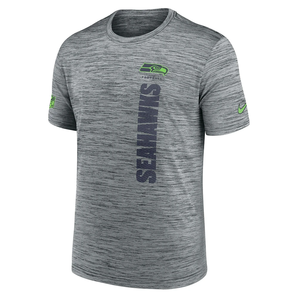 Men's Nike Gray Seattle Seahawks Sideline Velocity Performance T-Shirt