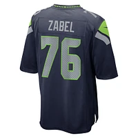 Maillot Nike gris Zabel College Navy pour homme, choix de premier tour la draft NFL 2025 des Seattle Seahawks