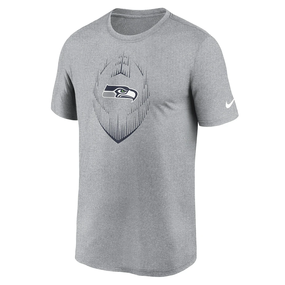 Men's Nike Heather Gray Seattle Seahawks Primetime Legend Icon Performance T-Shirt