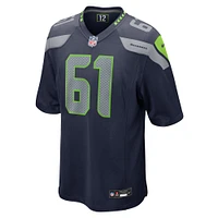 Men's Nike Jalen Sundell  College Navy Seattle Seahawks Game Jersey