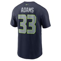 Men's Nike Jamal Adams Navy Seattle Seahawks Name & Number T-Shirt