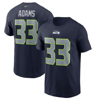 Men's Nike Jamal Adams Navy Seattle Seahawks Name & Number T-Shirt