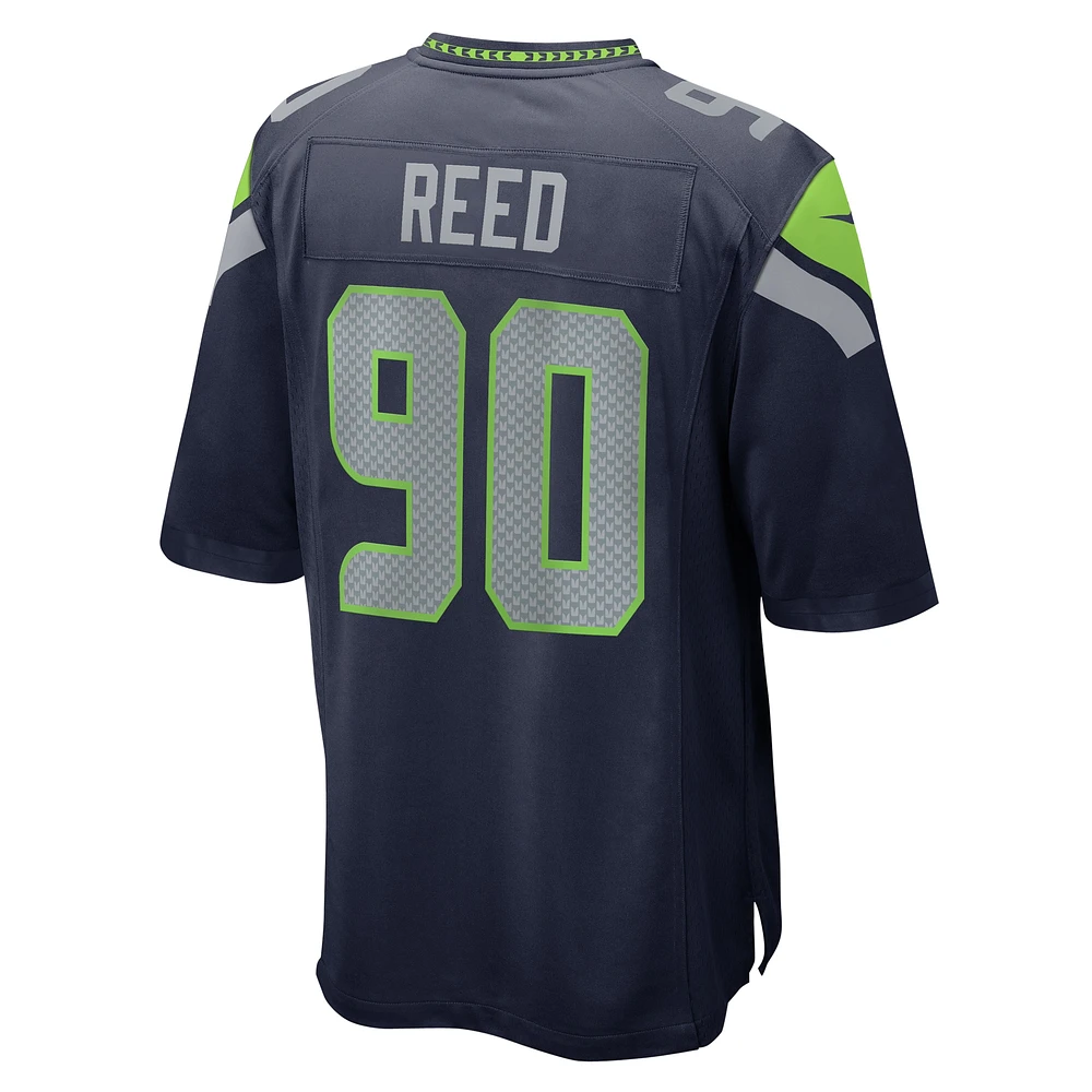 Maillot de match Nike Jarran Reed College Navy pour homme des Seattle Seahawks