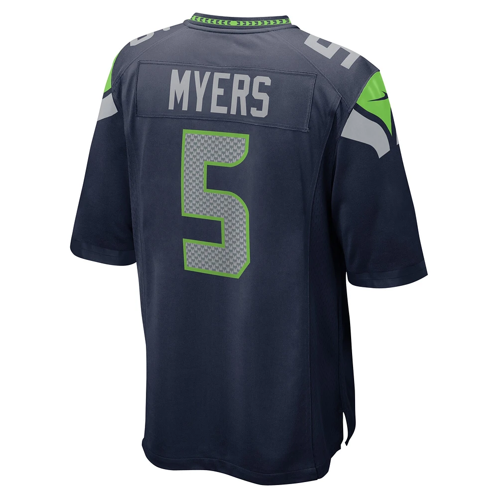 Maillot de match Nike Jason Myers College Navy Seattle Seahawks pour homme