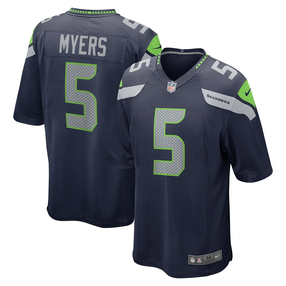 Maillot de match Nike Jason Myers College Navy Seattle Seahawks pour homme