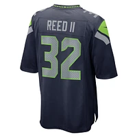 Men's Nike Jerrick Reed II  College Navy Seattle Seahawks Game Jersey