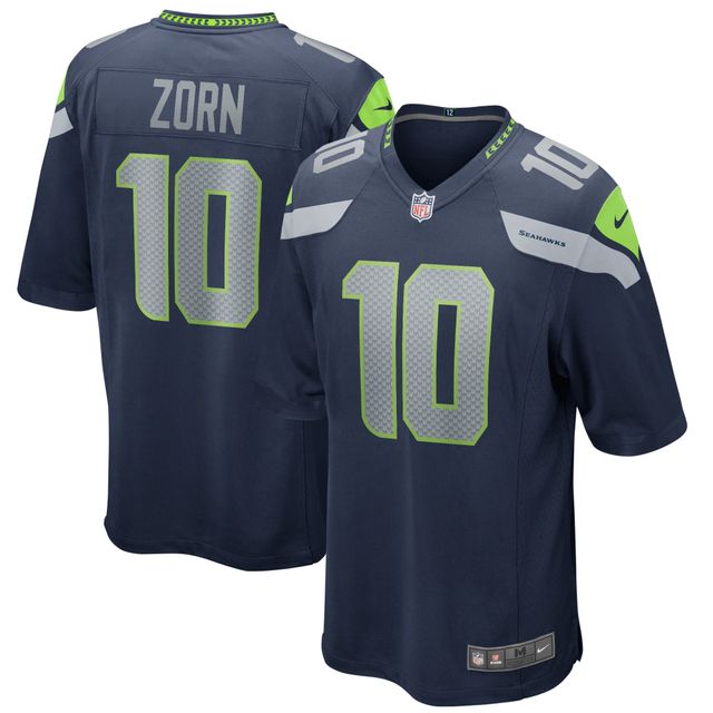 Maillot de joueur retraité Nike Jim Zorn College Navy des Seattle Seahawks pour hommes