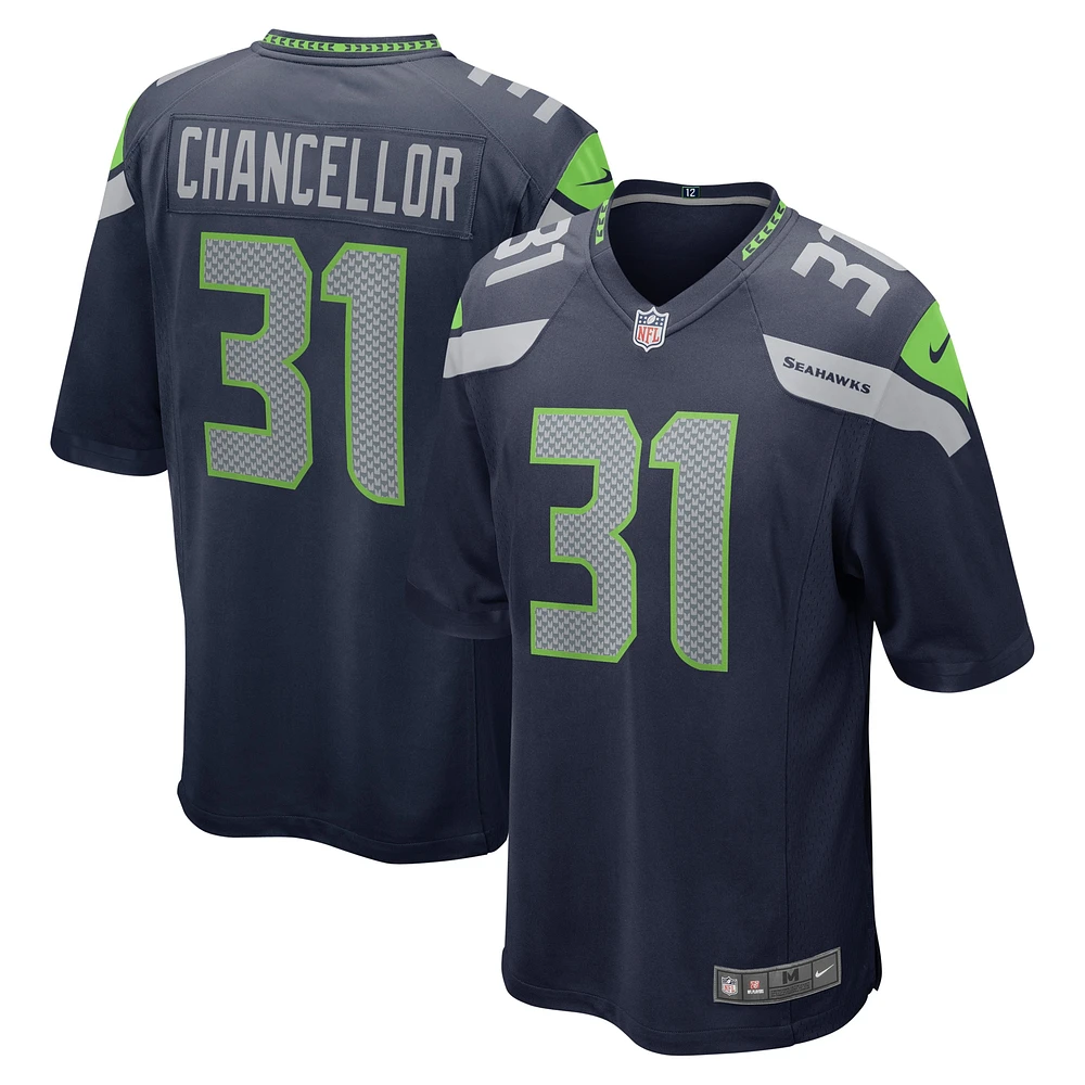 Nike Kam Chancellor College Navy Seattle Seahawks Retired Player Game Maillot pour homme