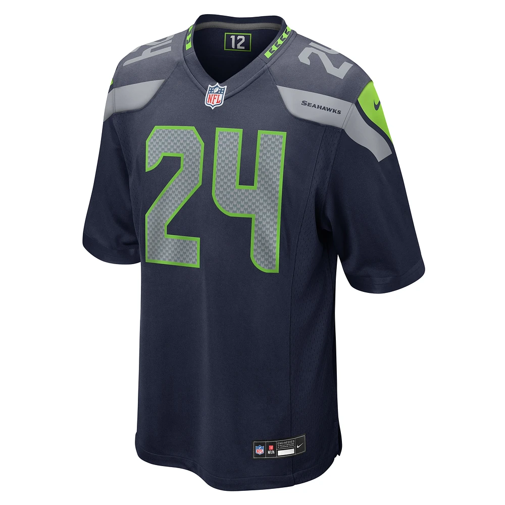 Men's Nike K'Von Wallace  College Navy Seattle Seahawks Game Jersey