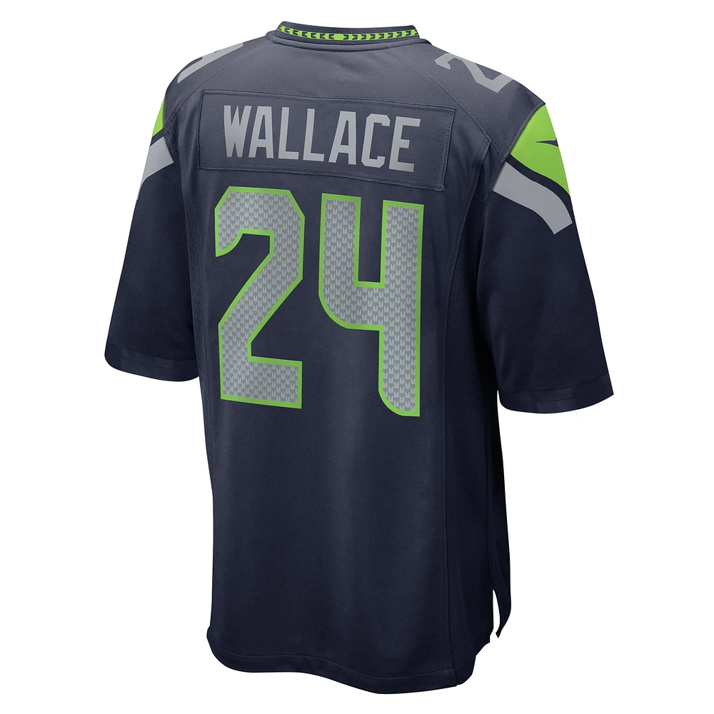 Men's Nike K'Von Wallace  College Navy Seattle Seahawks Game Jersey