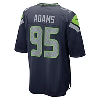 Maillot de match Nike Myles Adams College Navy pour homme des Seattle Seahawks