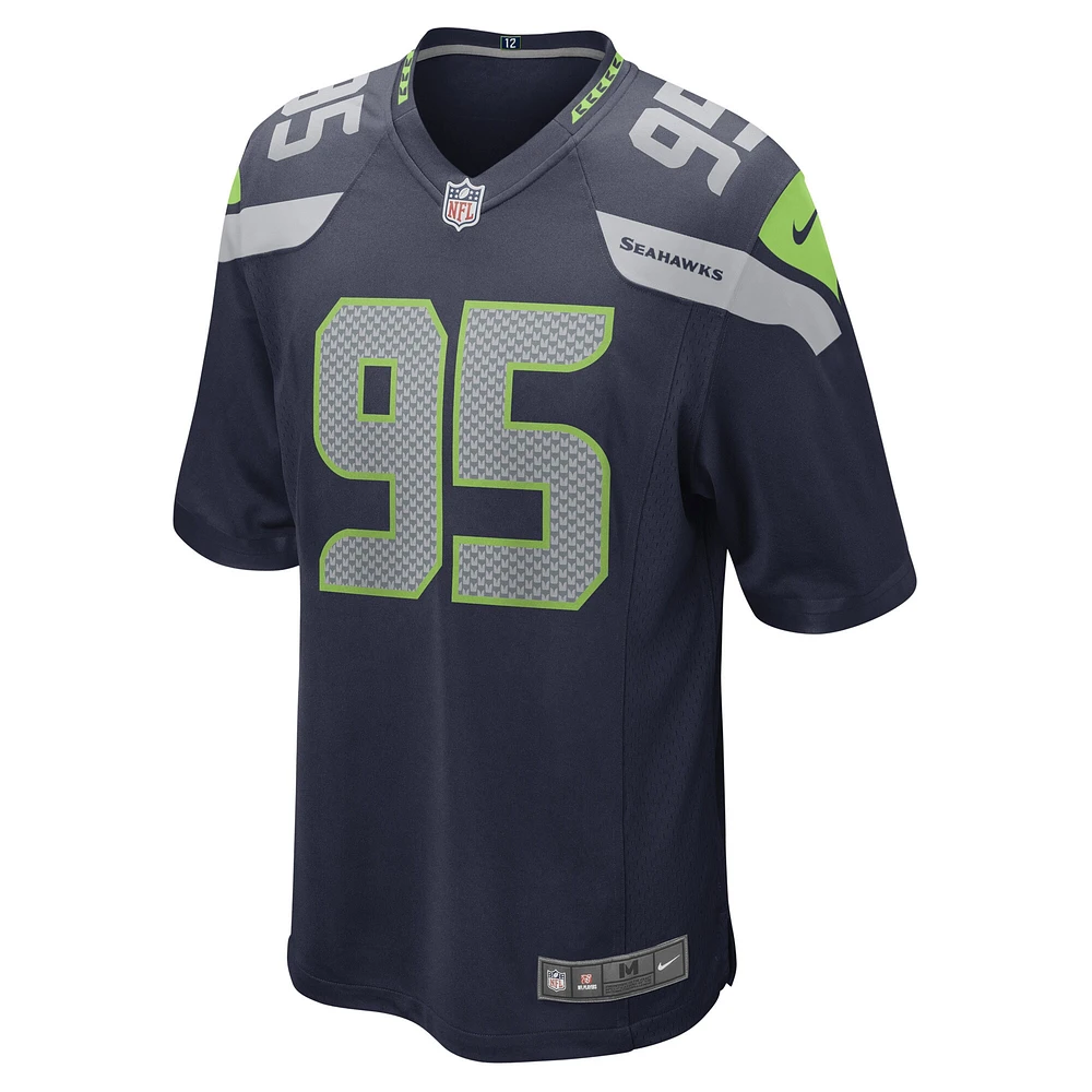 Maillot de joueur jeu Nike Myles Adams College Navy Seattle Seahawks pour hommes