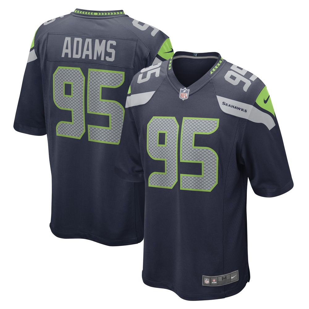 Men's Nike Myles Adams College Navy Seattle Seahawks Game Player Jersey