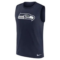 Men's Nike Navy Seattle Seahawks Blitz Legend Performance Muscle Tank Top