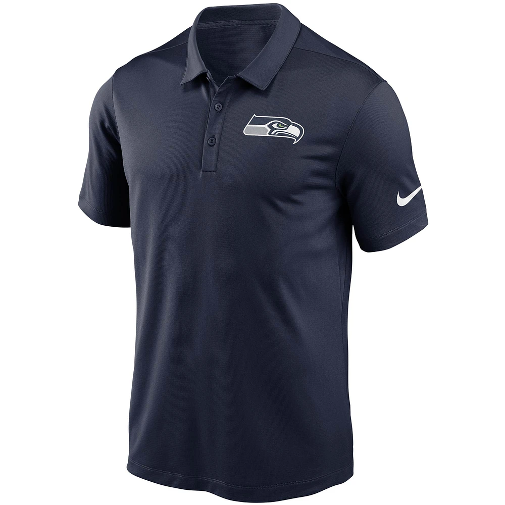 Men's Nike Navy Seattle Seahawks Fan Gear Franchise Heat-Sealed Graphic Team Polo