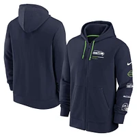 Men's Nike Navy Seattle Seahawks Surrey Full-Zip Hoodie