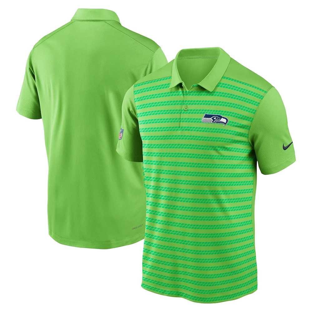 Polo Nike Performance Sideline Victory 2024 pour homme, vert fluo, Seattle Seahawks