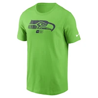 T-shirt Nike pour homme, vert fluo, délavé, essentiel, Seattle Seahawks