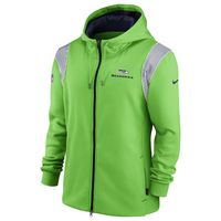 Men's Nike Neon Green Seattle Seahawks Performance Sideline Lockup Full-Zip Hoodie