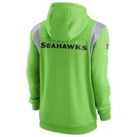 Men's Nike Neon Green Seattle Seahawks Performance Sideline Lockup Full-Zip Hoodie