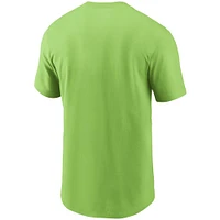 T-shirt à logo principal des Seahawks de Seattle Nike pour homme, vert fluo