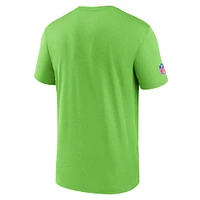 Men's Nike Neon Green Seattle Seahawks Sideline Legend Performance T-Shirt