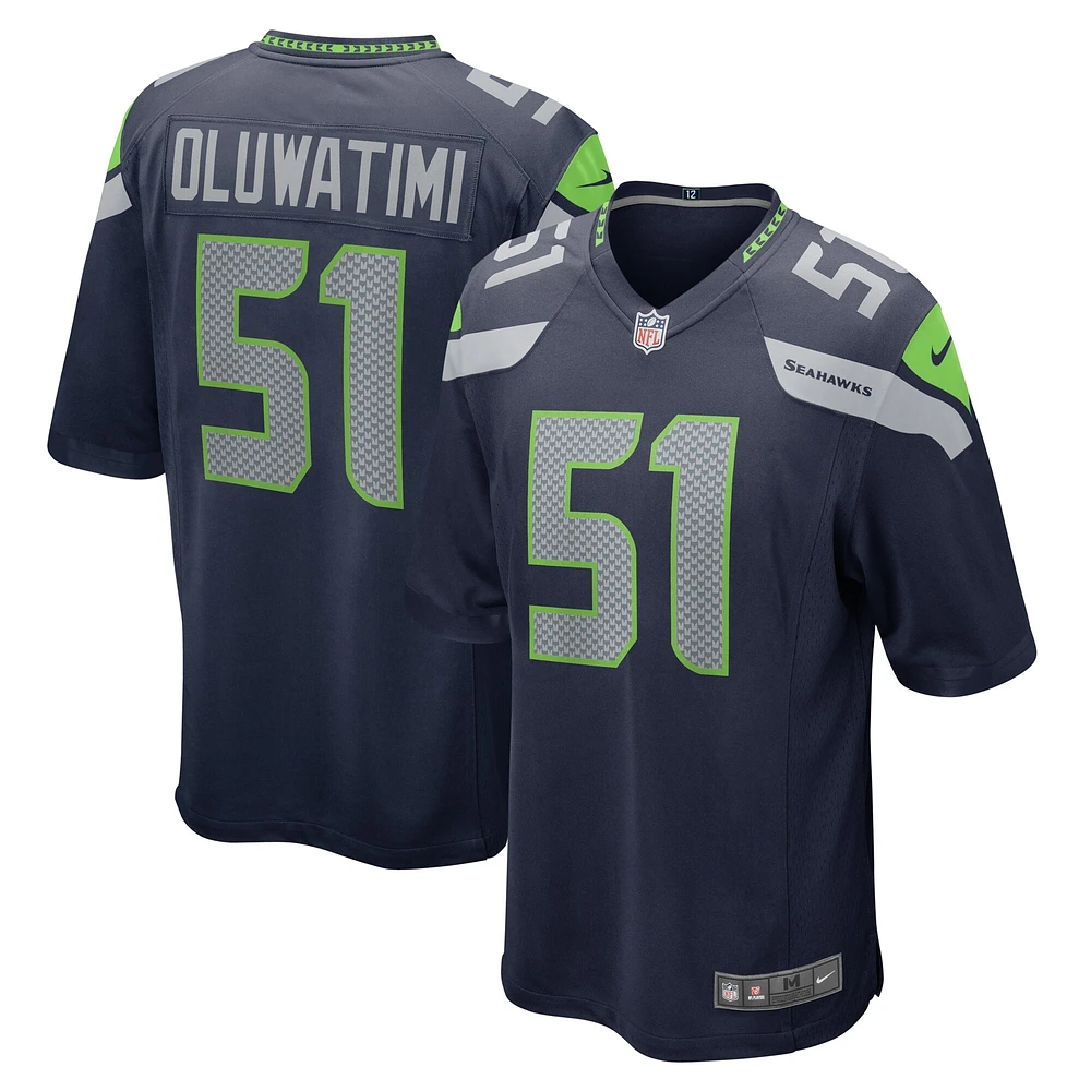 Maillot de match Nike College Navy Seattle Seahawks pour homme