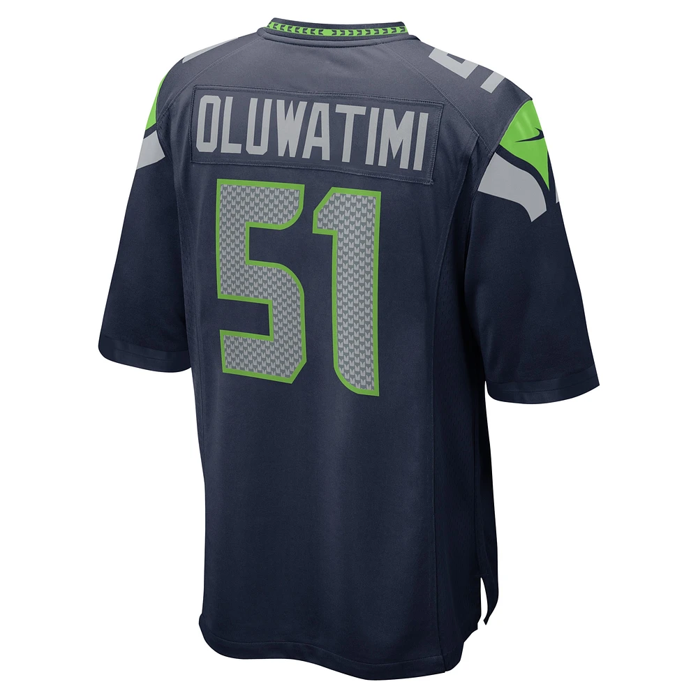 Maillot de match Nike College Navy Seattle Seahawks pour homme