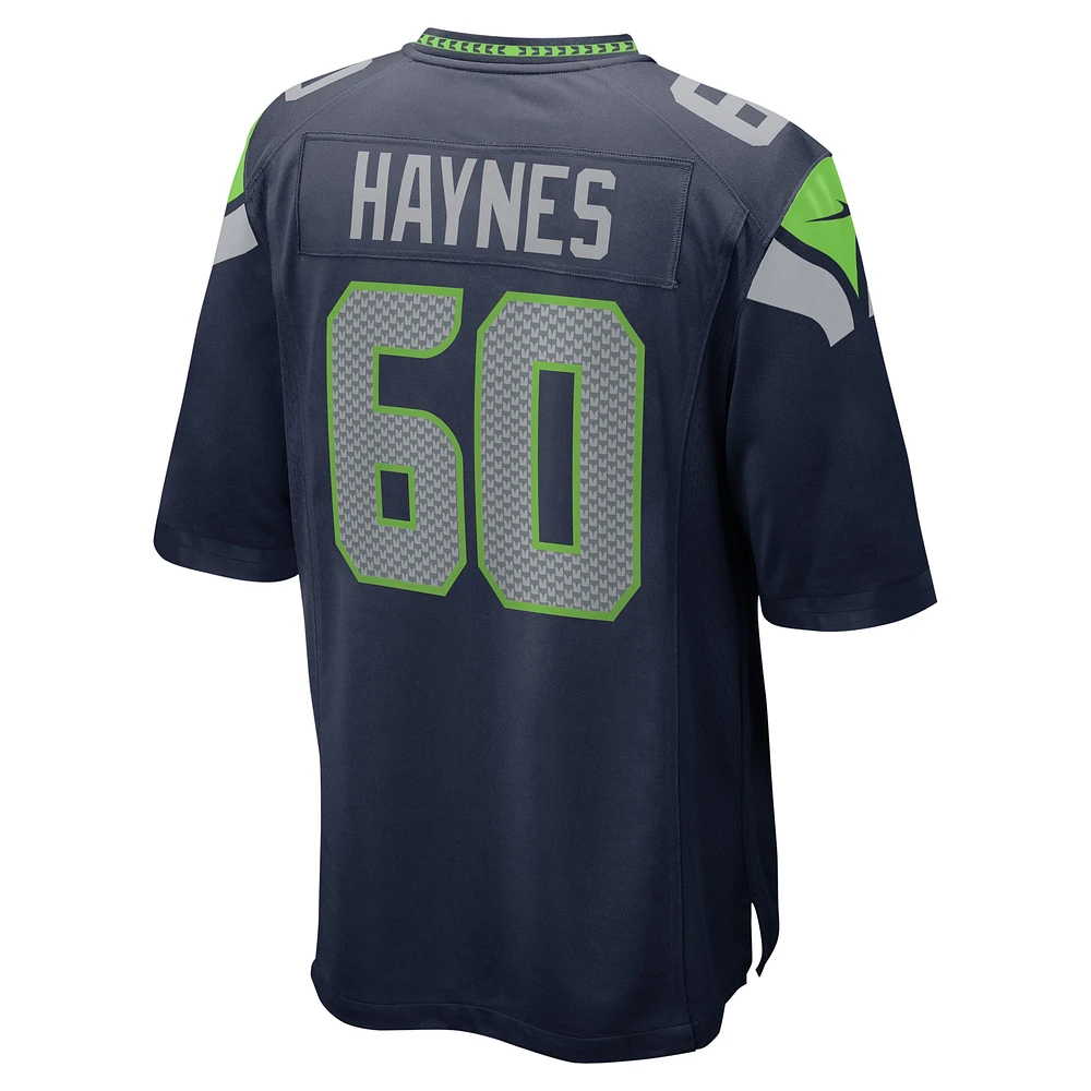 Maillot de match des Seahawks Seattle Phil Haynes College Nike pour homme, bleu marine