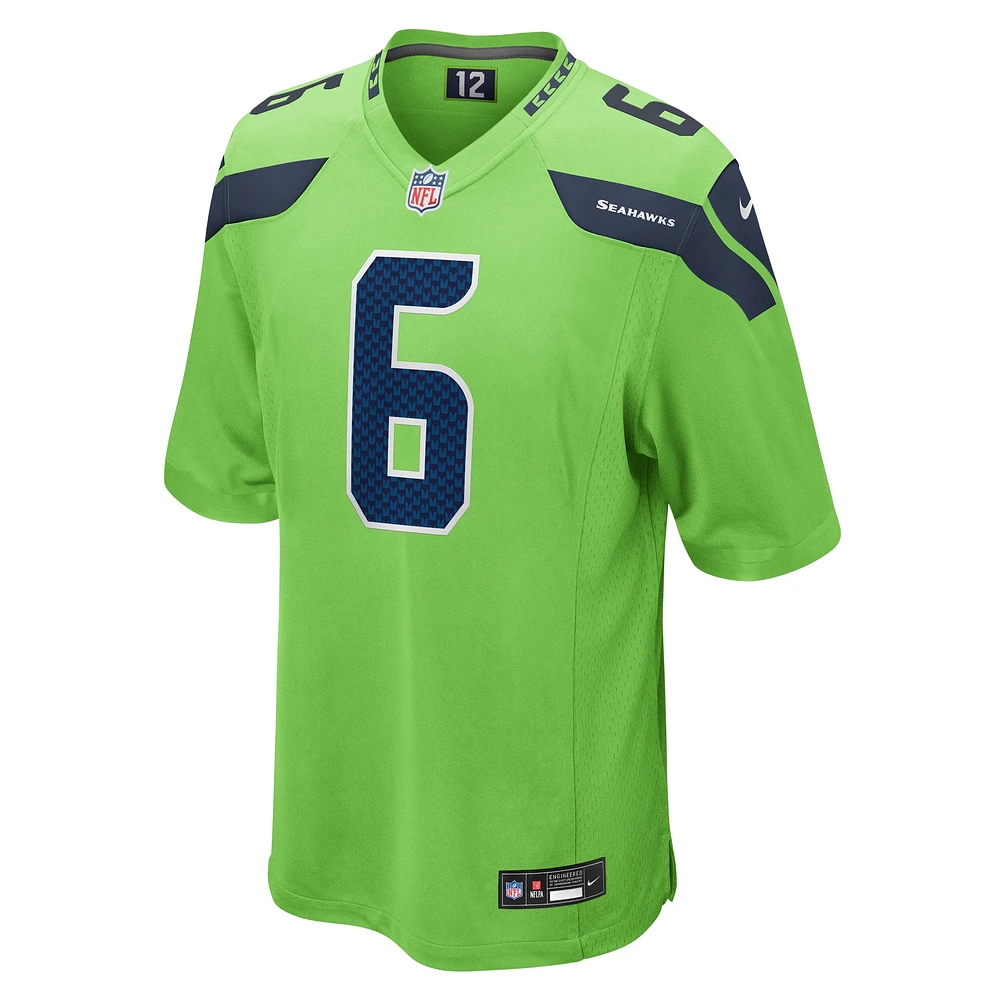 Men's Nike Quandre Diggs Neon Green Seattle Seahawks  Game Jersey