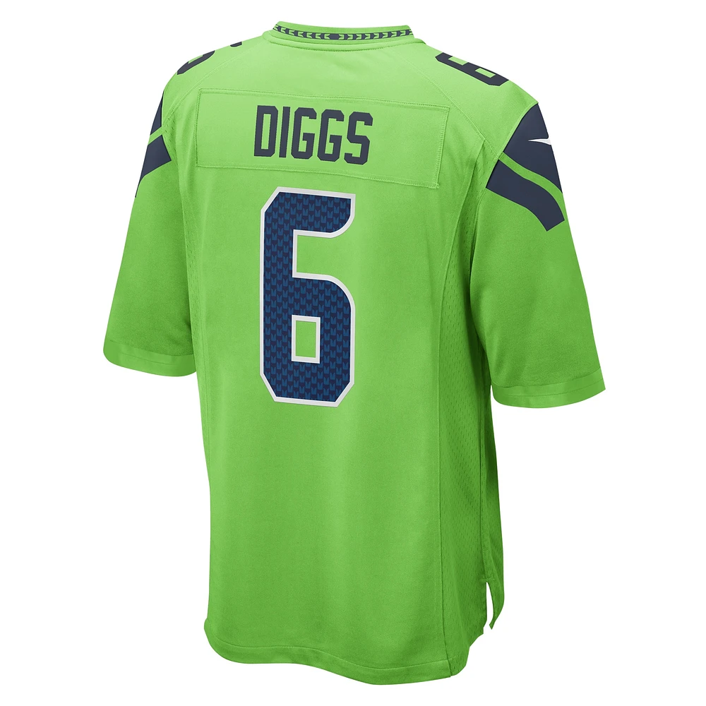 Men's Nike Quandre Diggs Neon Green Seattle Seahawks  Game Jersey