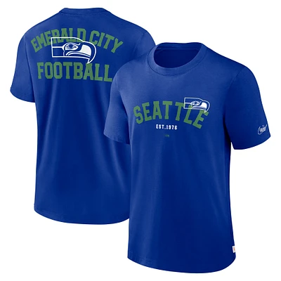 Men's Nike  Royal Seattle Seahawks Rewind Slogan T-Shirt