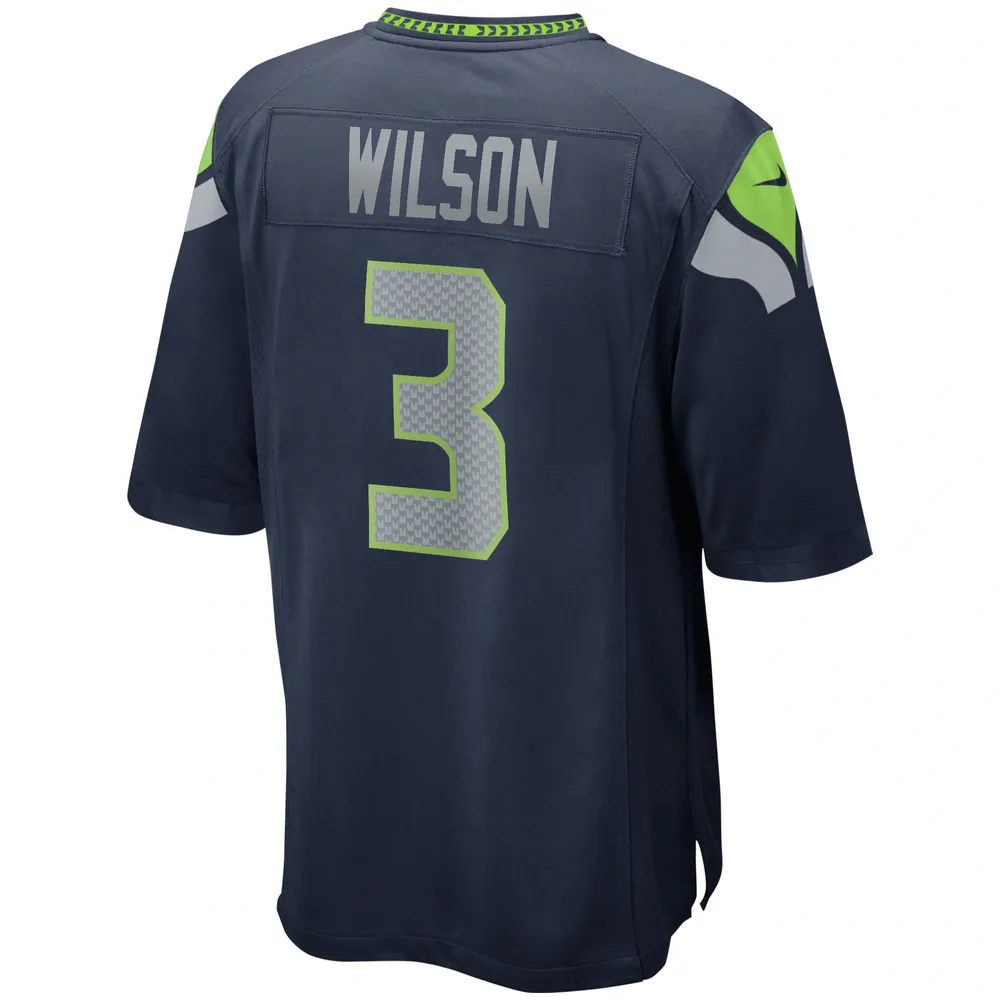 Nike Men's Nike Russell Wilson College Navy Seattle Seahawks Game Player  Jersey