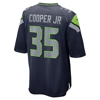 Maillot de match Nike Ryan Cooper Jr. College Navy pour homme des Seattle Seahawks