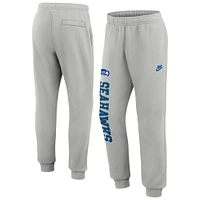 Men's Nike Silver Seattle Seahawks Rewind Club Fleece Joggers