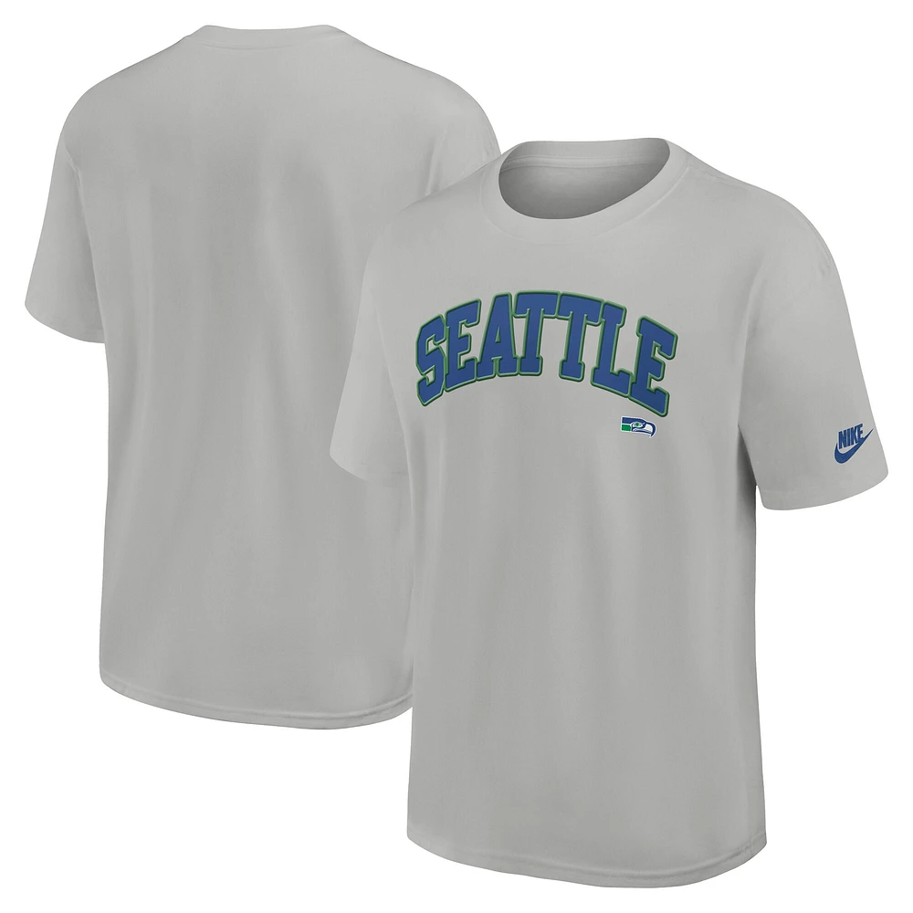 Men's Nike  Silver Seattle Seahawks Rewind Max90 Statement T-Shirt