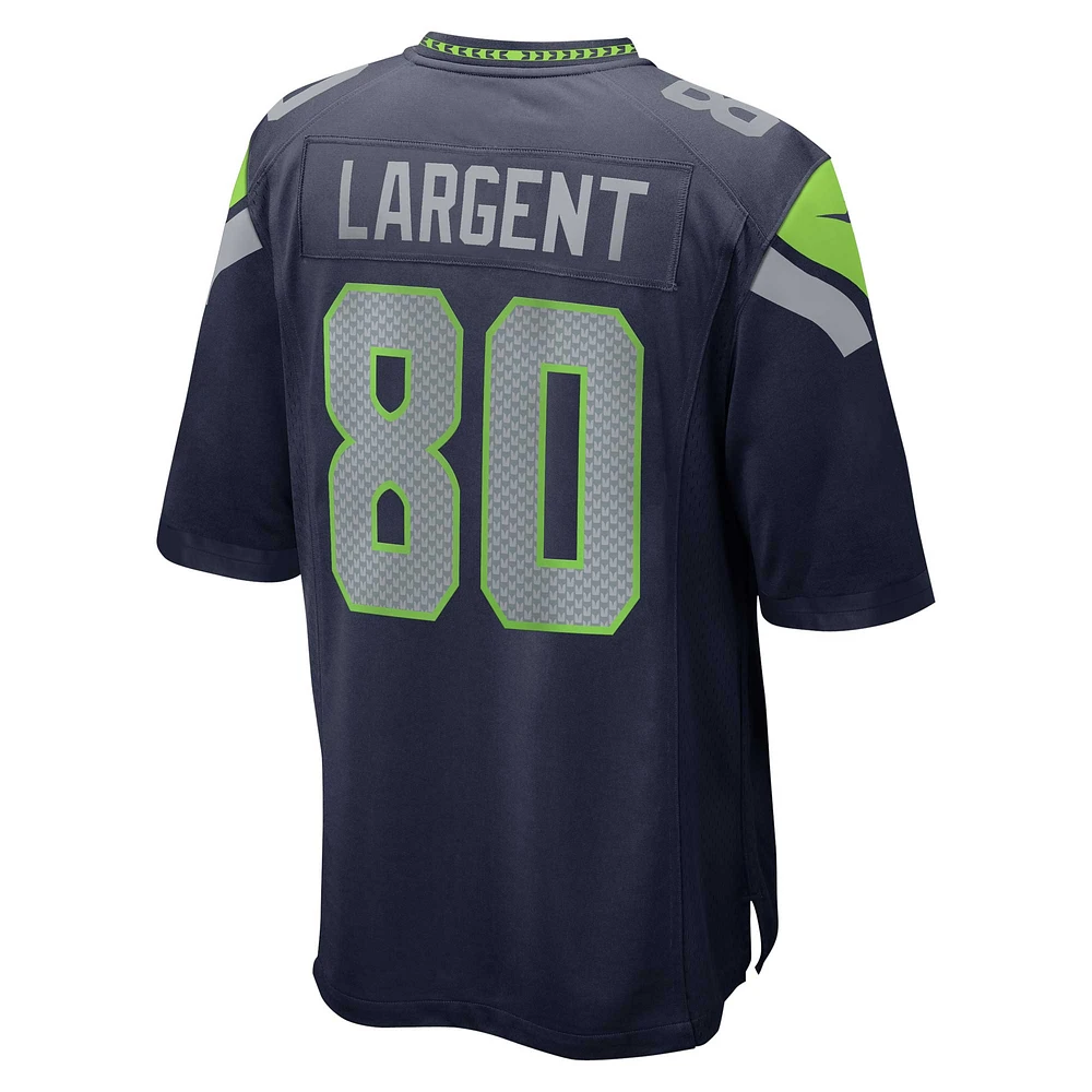 Maillot de match joueur retraité des Seattle Seahawks Nike Steve Largent College Navy pour homme