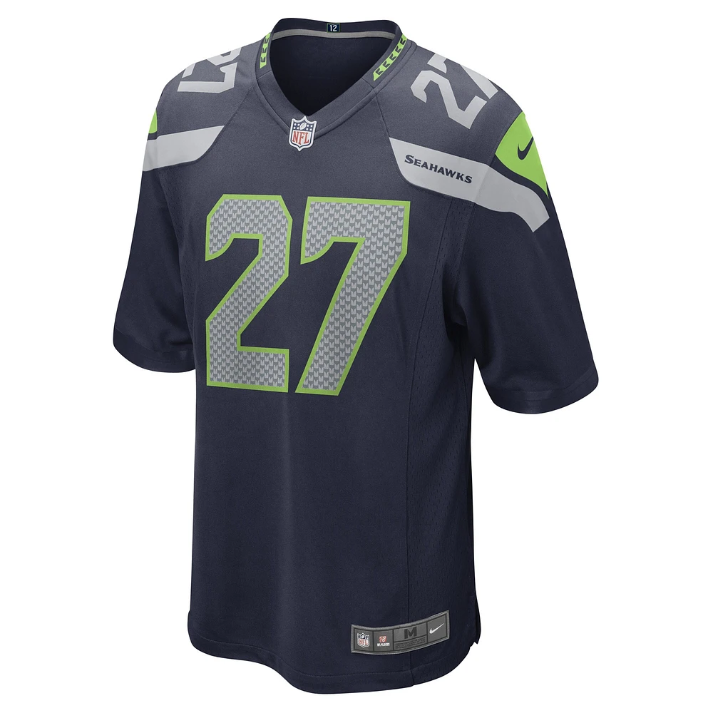 Men's Nike Tariq Woolen College Navy Seattle Seahawks Game Player Jersey