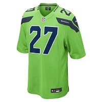 Men's Nike Tariq Woolen Neon Green Seattle Seahawks  Game Jersey