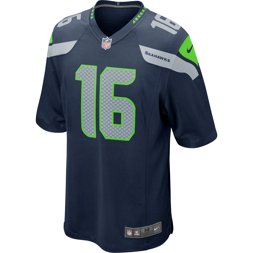 Maillot de match Nike Tyler Lockett College Navy Seattle Seahawks pour hommes