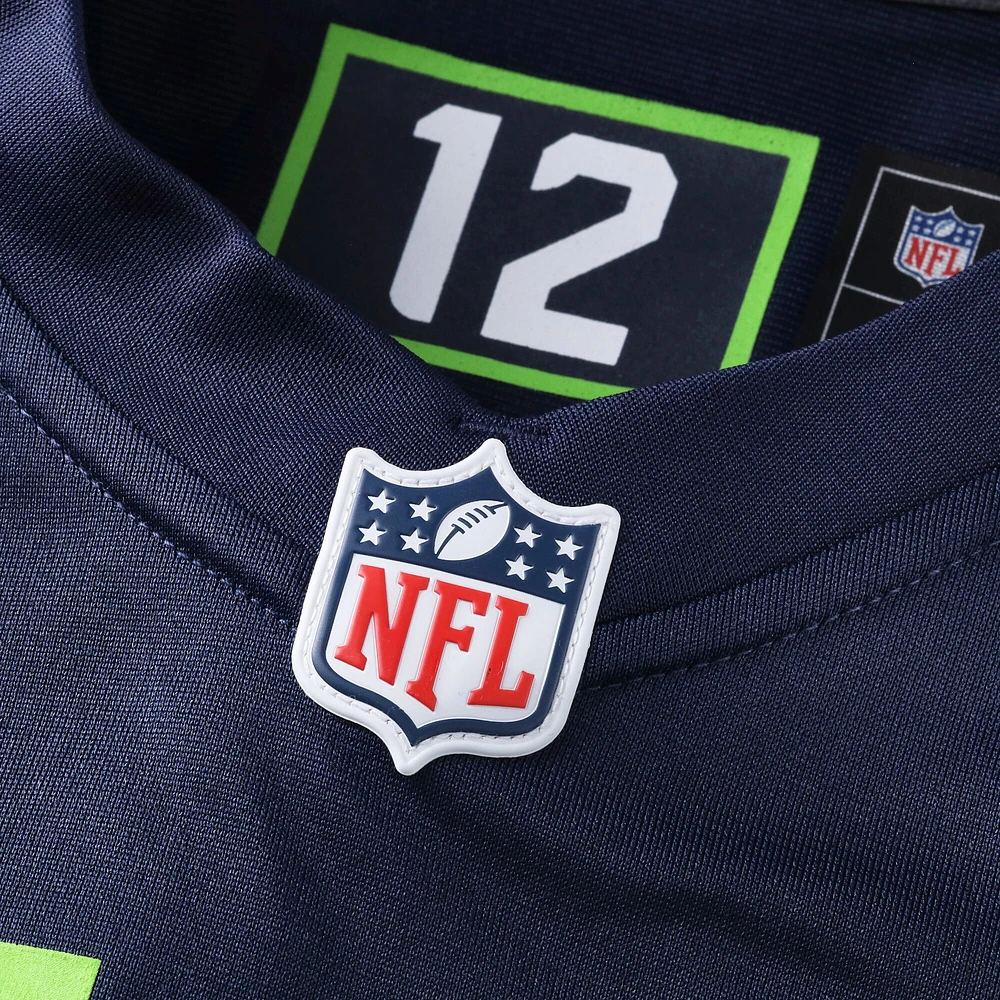 Maillot de match Nike Tyler Lockett College Navy Seattle Seahawks pour hommes