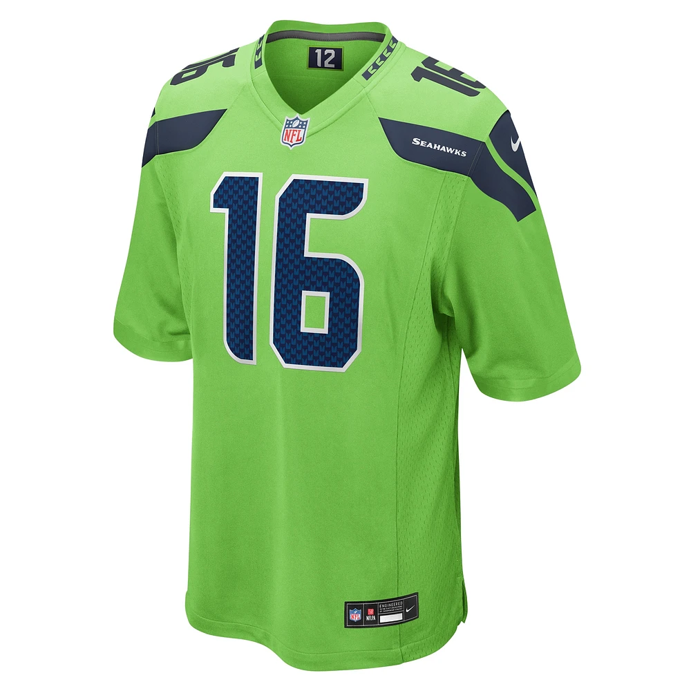 Men's Nike Tyler Lockett Neon Green Seattle Seahawks  Game Jersey