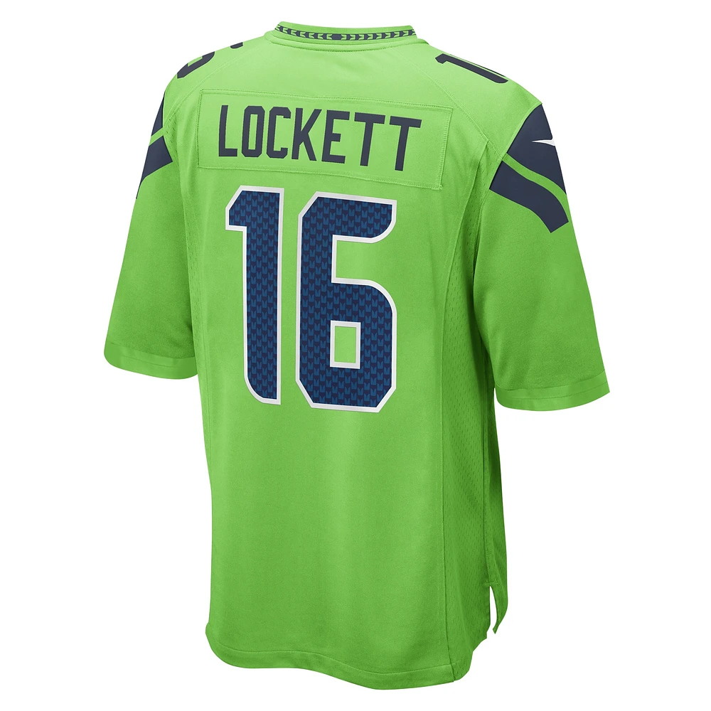 Men's Nike Tyler Lockett Neon Green Seattle Seahawks  Game Jersey